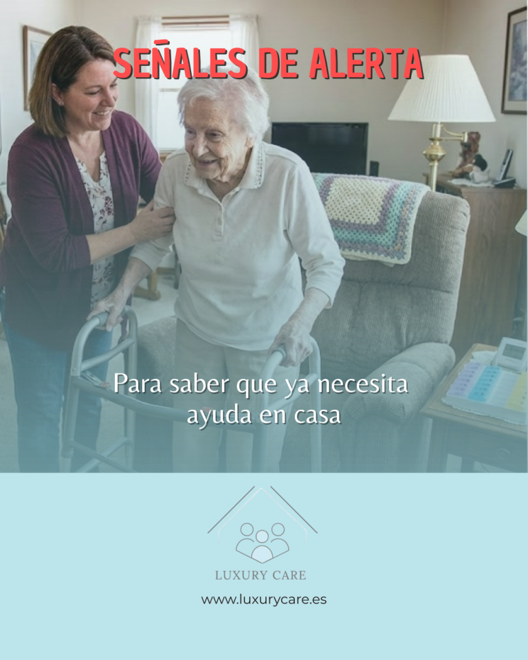 hija acompañando a su madre en casa para mejorar seguridad y rutina